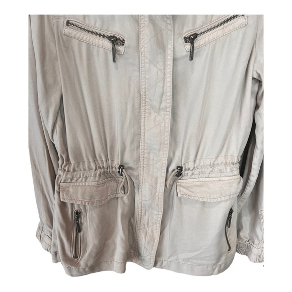Max Jeans Utility Military Jacket Color Winter White Ivory Size XS NWOT - Picture 9 of 15